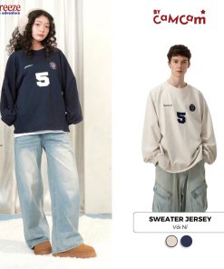 Sweater   Jersey số 5 Thêu Logo Năng Động Thu Đông Nam Nữ-thoitrangcenter