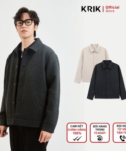 Áo Khoác Dạ Nam KRIK Form Regular Chất Liệu Cao Cấp Thiết Kế Trẻ Trung Năng Động AK5102-thoitrangcenter
