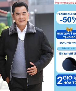 [ Cao Cấp ] Áo khoác nam trung niên lót lông nhung xịn hàng Quảng Châu
