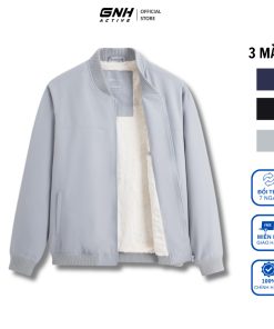 Áo khoác gió nam bomber siêu cản gió GNH Active 2 lớp lót lông cao cấp siêu ấm form dáng thể thao-thoitrangcenter