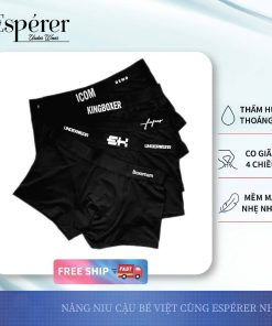 Combo 5 Quần Boxer Nam ESPÉRER quần lót nam thun lạnh co giãn thoáng mát kháng khuẩn-thoitrangcenter
