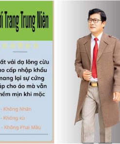 Mua 1 Áo tặng 2 món quà   Áo măng tô trung niên Hàn Quốc-thoitrangcenter