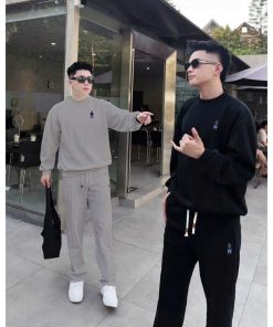 Set Bộ Quần Áo Nỉ Thu Đông Logo Thêu Chất Nỉ 2 Da Dày Dặn Quần Có Dây Rút Hot Nhất 2024-thoitrangcenter