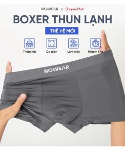 Combo 5 quần Boxer nam NOWEAR thun lạnh cao cấp - Quần sịp đùi nam co giãn