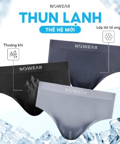 Combo 3 Quần lót nam tam giác thun lạnh NOWEAR cao cấp - Quần ship nam COMFORT & COOL MAX "Mặc Như Không"-thoitrangcenter