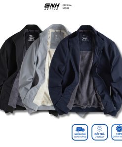 Áo khoác nam bomber siêu cản gió GNH Active Vải Dù 2 lớp lót lông cừu siêu ấm | GNH ABL-thoitrangcenter