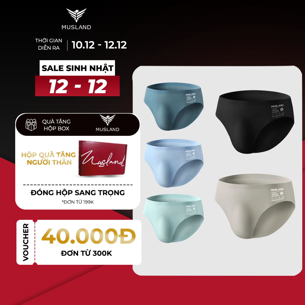 Quần Sịp Nam Musland Quần Lót Không Đường May Seamless [Thoáng Mát