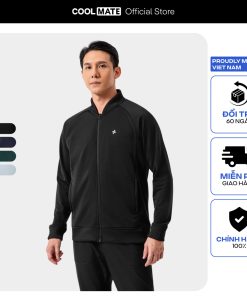 Áo khoác thể thao thu đông Track Jacket cổ Rib giữ ấm chống nhăn