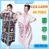 [40-70kg] Đầm váy ngủ BIGSIZE cổ V lụa xước in họa tiết sắc nét dễ thương