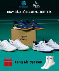 [Đặt Tăng 1 Size] Giày Thể Thao Cầu Lông Bóng chuyền Mira Lighter Đế Eva