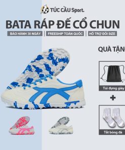 Giày Bóng Đá Bata Ráp Đế AirZoom Bản Cổ Chun Ôm Chân Bám Sân Tốt Đã Khâu Full Đế (Quà Tặng: Tất + Túi rút)-thoitrangcenter