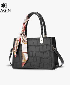 Túi Xách Tay Nữ Bagin Tặng Kèm Khăn Lụa Thanh Lịch Có Dây Đeo Chéo Chất Da Lì Cao Cấp GY-381-thoitrangcenter