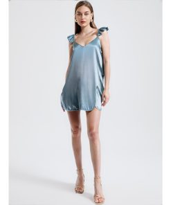 Váy Ngủ Lụa Cao Cấp Dáng Suông Phối Tay Cánh Tiên Gợi Cảm Dreamy VS14-thoitrangcenter