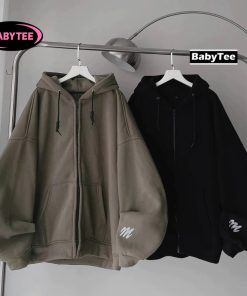 Áo Hoodie Dây Kéo Zip Nam Nữ  BABYTEE-thoitrangcenter